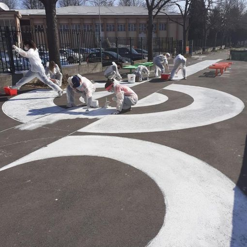 Lavori vicino al Curie di Pinerolo