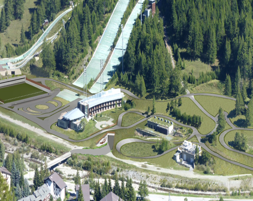 Un rendering della sistemazione dell’area