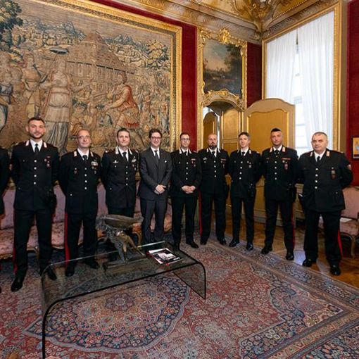 I Carabinieri ricevuti dal presidente del Consiglio regionale Nicco