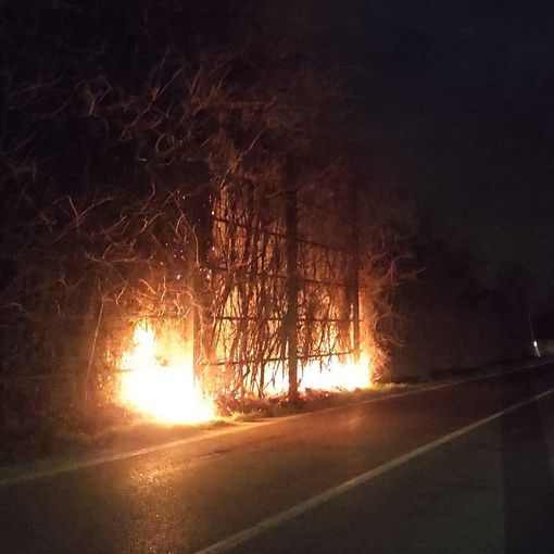 L’incendio di ieri sera a Vigone