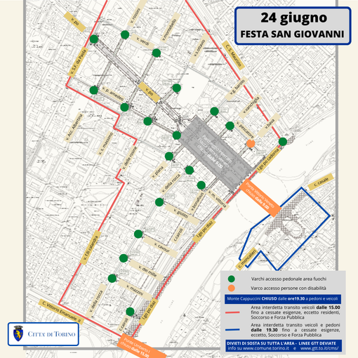 mappa accessi centro