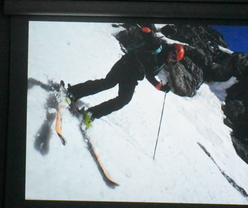 sciatore in azione
