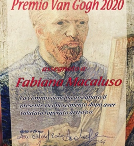 Premio Van Gogh 2020: premiata la torinese Fabiana Macaluso