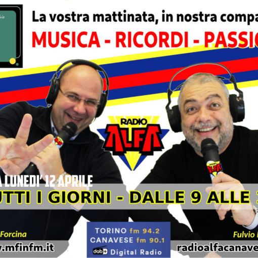 Da lunedì 12 aprile “mf in fm” sbarca su Radio Alfa