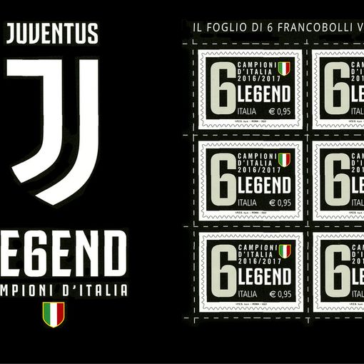 Campione d'Italia: un francobollo omaggia la Juventus