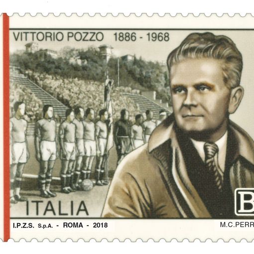 Il Ministero dello Sviluppo Economico ha emesso un francobollo dedicato a Vittorio Pozzo