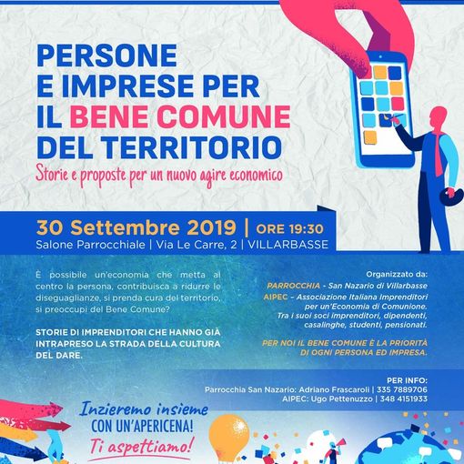 A Villarbasse il convegno “Persone e imprese per il bene comune del territorio. Storie di imprenditori e non&quot;