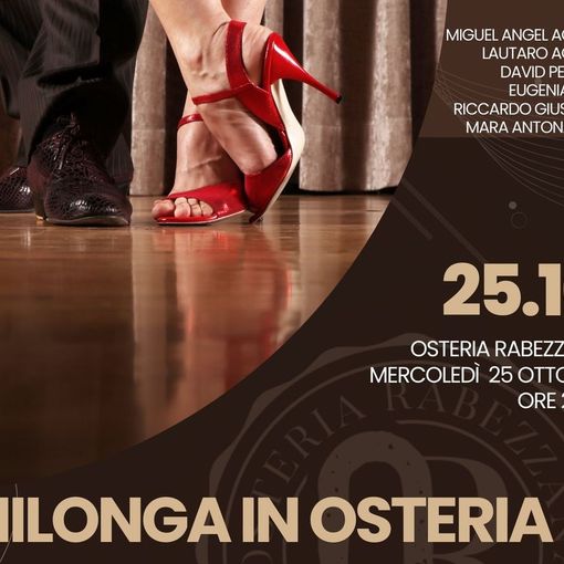 “Milonga in Osteria”: musica dal vivo e tango all’Osteria Rabezzana