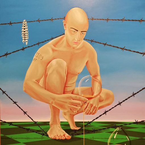 &quot;Il tempo non dimentica&quot;, acrilico su tela di Angelo Franco; www.angelofranco.it