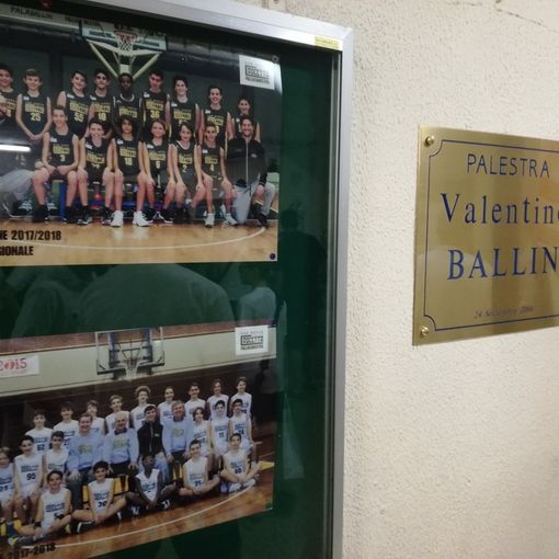Palestra Valentino Ballin, targa