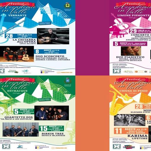 Conto alla rovescia per gli appuntamenti con il Festival Accademie in Valle del direttore artistico Angelo Vinai. Si inizia il 28 luglio a Chiusa Pesio