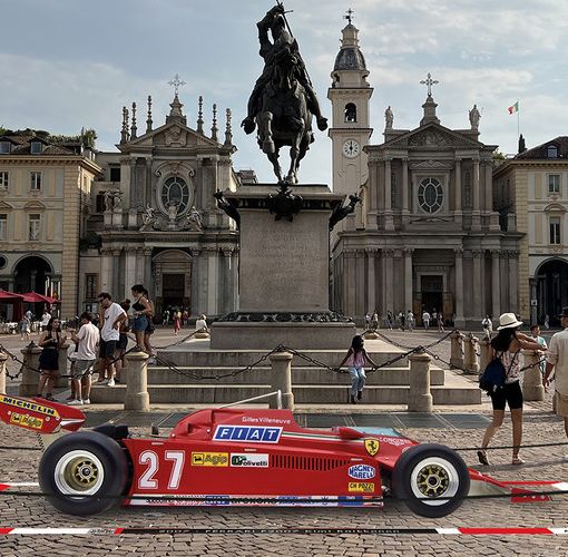 Ferrari davanti al Caval 'd Brons