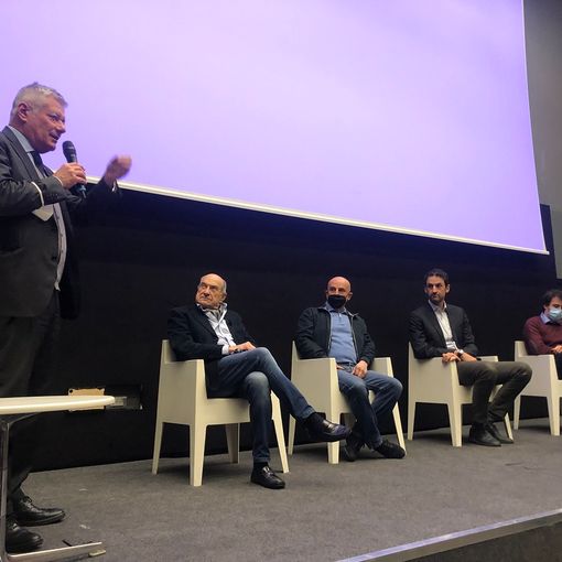 tavolo relatori al Museo dell'automobile di Torino