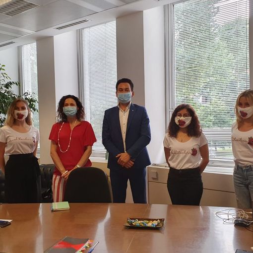 l'incontro tra le volontarie di Break The Silence con l'Assessore Chiara Caucino tenutosi nel 2020