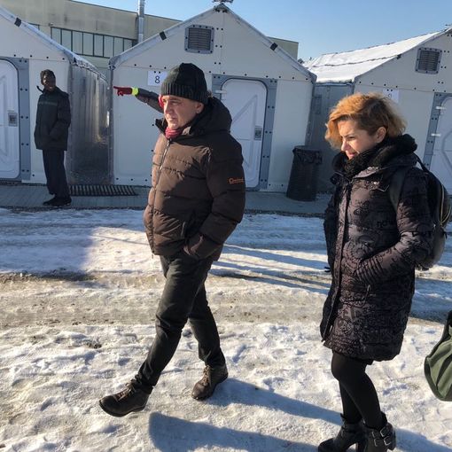 Monica Cerutti in visita al Centro di prima accoglienza di Settimo