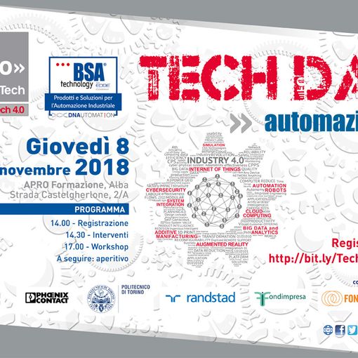 L'8 Novembre il TECH DAY: ad Alba l’Hub tecnologico per l’automazione