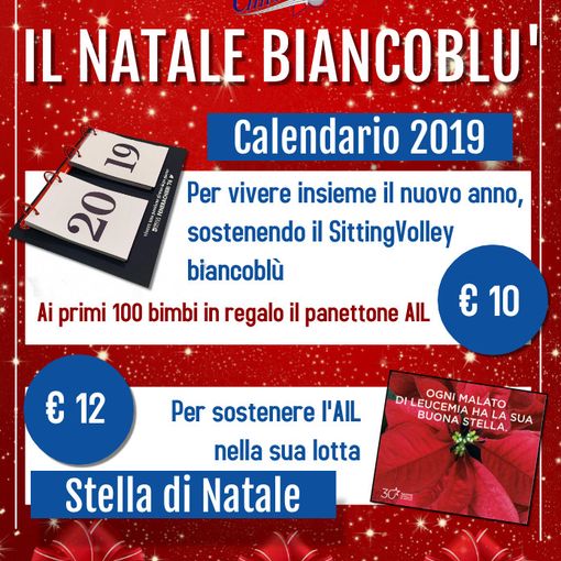 Chieri, arriva il Natale biancoblù con il Calendario 2019 e le Stelle di Natale AIL