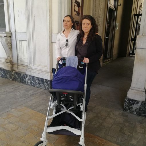 Chiara Foglietta con il figlio (foto d'archivio)