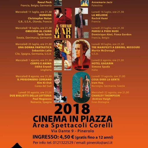 La Bella estate pinerolese ripropone la suggestione del cinema all'aperto