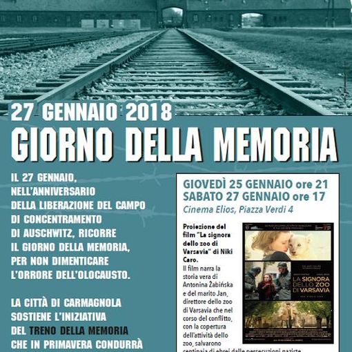 Le iniziative del comune di Carmagnola per il Giorno della Memoria