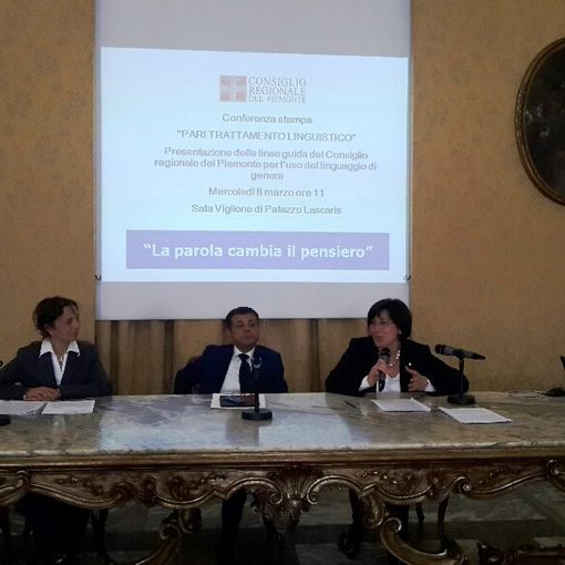&quot;La Presidente&quot; e &quot;Assessora&quot;: la Regione Piemonte capofila per l'eliminazione delle discriminazioni linguistiche tra uomo e donna