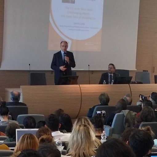 Enrico Letta parla del futuro dell'Europa al Campus Einaudi