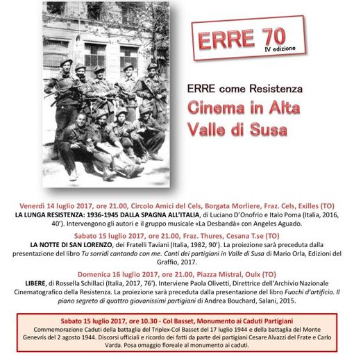 Cinema e resistenza del week end dell'Alta Valsusa