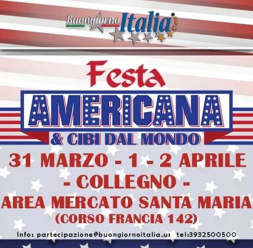 &quot;Festa Americana&quot; in piazza del mercato Santa Maria a Collegno