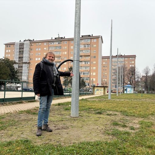 I pali in ferro del giardino Pugno