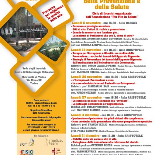 I lunedì pomeriggio della prevenzione e della salute