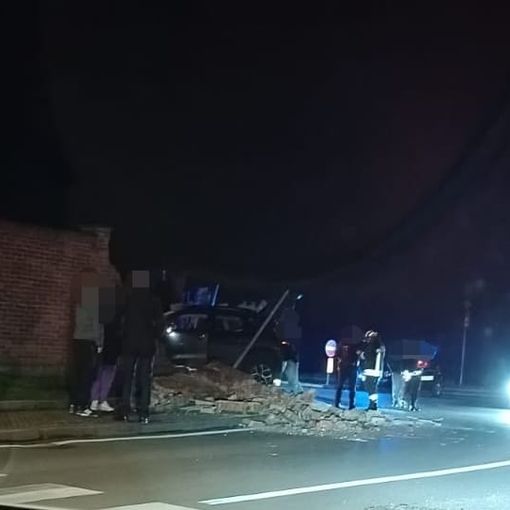 In foto, l'incidente avvenuto a Sandigliano