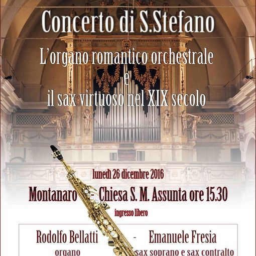 Montanaro, tradizionale concerto organistico di Santo Stefano
