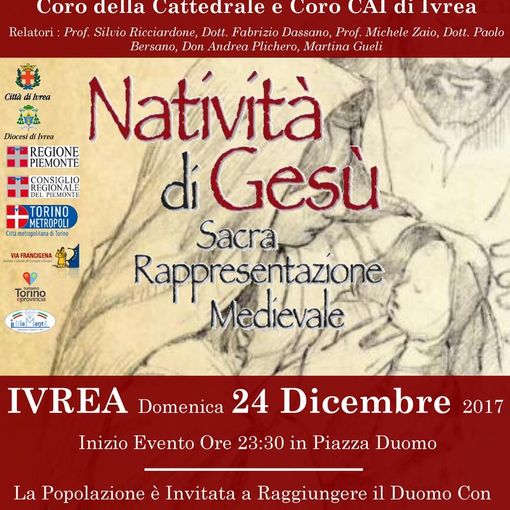 Il 24 dicembre a Ivrea la seconda edizione della Sacra Rappresentazione Medievale della natività di Gesù