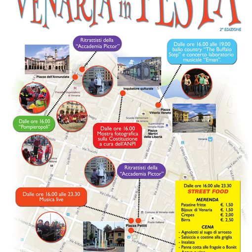 Venaria Reale: tutto pronto per celebrare il 2 giugno