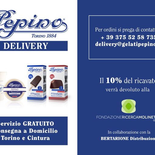 Gelati Pepino attiva il nuovo servizio Delivery a supporto degli ospedali di Torino