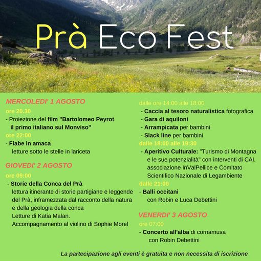 Legambiente Val Pellice lancia la “Prà Eco Fest”