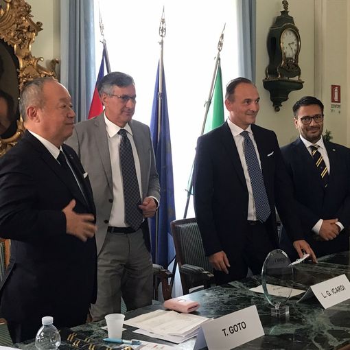 Presidente Fujifilm con Cirio e Icardi