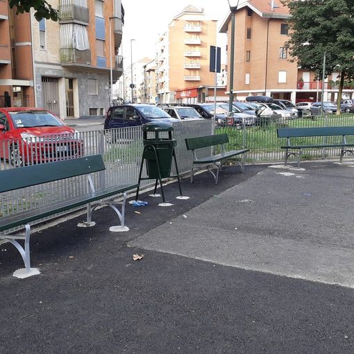 Lucento, conclusa la riqualificazione dell'area giochi in piazza Nazario Sauro