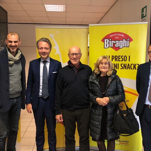 L'assessore al Commercio della città di Torino Alberto sacco in visita alla Biraghi spa di Cavallermaggiore