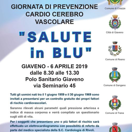&quot;Salute in blu&quot;, giornata di prevenzione cardio cerebro vascolare