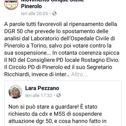 Asl To3, la protesta sui laboratori di analisi parte da Pinerolo e arriva fino in Regione