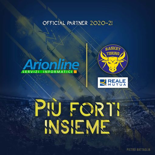 Arionline nuovo partner della Reale Mutua Basket Torino