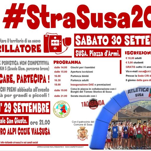 StraSusa 2017, sabato 30 si corre per dare una mano a #MyProtection