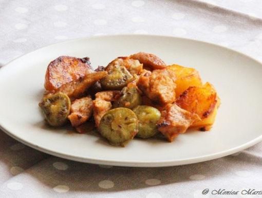 Mercoledì Veg: straccetti di muscolo di grano con nergi e patate