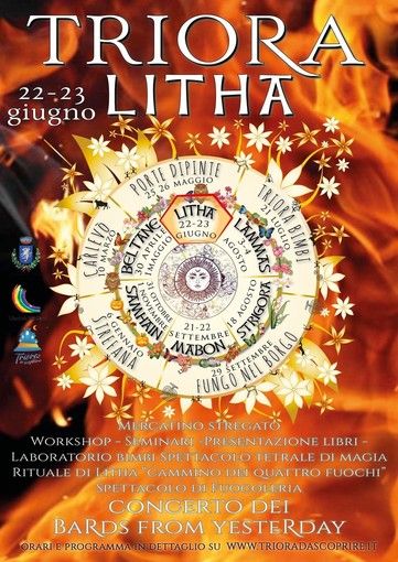 Il 22 ed il 23 giugno Triora festeggerà il solstizio d'estate con 'Litha' ed il 'Cammino dei quattro fuochi'