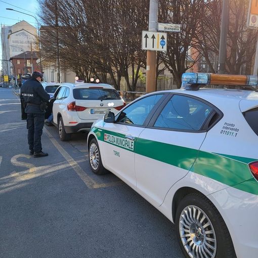 auto della municipale in azione