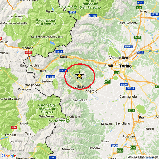 Terremoto nel Pinerolese, a due chilometri da Perosa Argentina