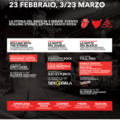 Top Three Rock, a Borgaro la rassegna dedicata alla storia del rock