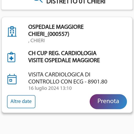 prenotazione visita cardiologica