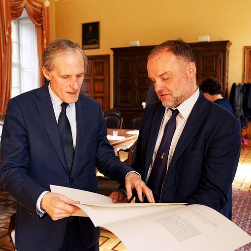 Christian Masset, ambasciatore francese in Italia in visita all'Università di Torino